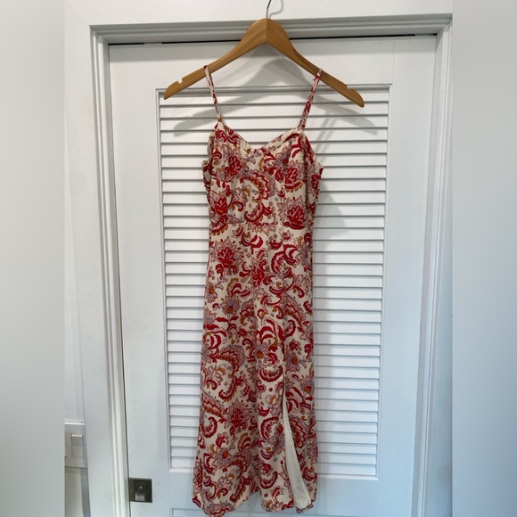 JESSICA SIMPSON Dress Paisley Floral Flowy Spaghetti Strap Lightweight Small Red - Picture 10 of 10